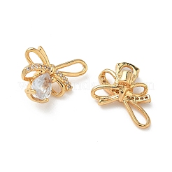 Brass Micro Pave Cubic Zirconia Pendants&nbsp;KK-Z136-58G-03