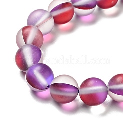 Electroplated Synthetic Moonstone Beads Strands&nbsp;G-F142-A02-M