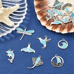 14Pcs 7 Styles Tibetan Style Zinc Alloy Pendants&nbsp;FIND-YW0010-97
