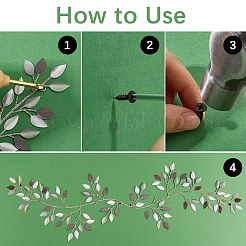 Iron Leaves Branch  Wall Decorations&nbsp;AJEW-WH0513-30A