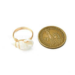 Natural Spiral Shell Finger Rings&nbsp;RJEW-TA00167