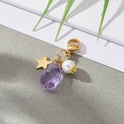 Faceted Teardrop Glass Pendants&nbsp;HJEW-JM00487
