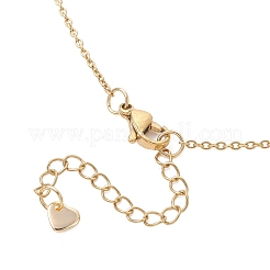 Brass Pave Cubic Zirconia Maple Leaf Pendant 304 Stainless Steel Cable Chain Necklaces for Women&nbsp;NJEW-JN05901-01