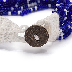 Bohemia Style Glass Beaded Multi-strand Bracelets for Women&nbsp;BJEW-G720-01D