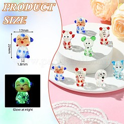 12Pcs 6 Styles Luminous Handmade Lampwork Beads&nbsp;LAMP-SZ0001-38