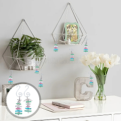 12Pcs 2 Styles Alloy & Natural Quartz Crystal Bead Pendant Decoration for Christmas Tree&nbsp;HJEW-OC00307