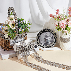 Polyester Hollow Embroidered Lace Trim&nbsp;OCOR-WH0079-13B