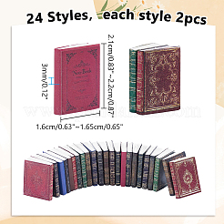 16 Sets 8 Styles Paper Book for Dollhouses&nbsp;AJEW-WR0004-11
