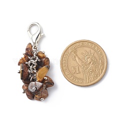 Gemstone Chips Cluster Pendant Decorations&nbsp;HJEW-JM00771