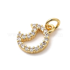 Brass Micro Pave Cubic Zirconia Pendants&nbsp;KK-Z135-03G-02