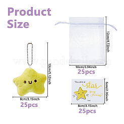 25Pcs Cute Star Shaped Doll Pendant Decorations&nbsp;HJEW-DC0001-29
