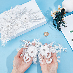 4Pcs Polyester Computerized Embroidered Appliques&nbsp;DIY-CY0003-44
