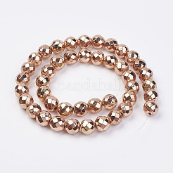 Non-magnetic Synthetic Hematite Bead Strands&nbsp;G-P262-25-10mm-KCG