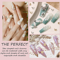 36Pcs 2 Style Star Alloy Rhinestone Cabochons&nbsp;MRMJ-OC0003-36