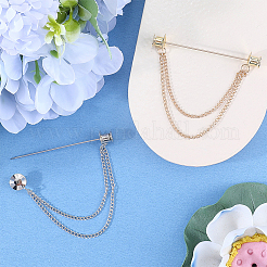 Zinc Alloy Hanging Chain Brooches&nbsp;FIND-GF0006-87A