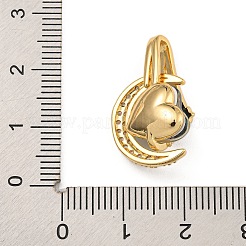 Rack Plating Brass Micro Pave Cubic Zirconia Pendants&nbsp;KK-U035-19G