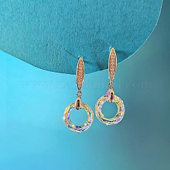 Brass Micro Pave Cubic Zirconia Stud Earrings&nbsp;WG9930B-01