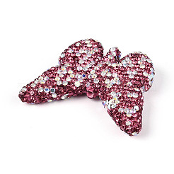 Butterfly Shaped Handmade Polymer Clay Rhinestone Beads&nbsp;CLAY-T023-23B