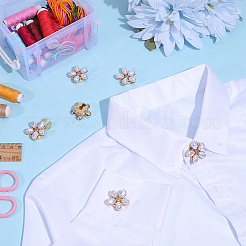 8Pcs Flower Alloy Resin Cufflinks&nbsp;FIND-PH0038-20