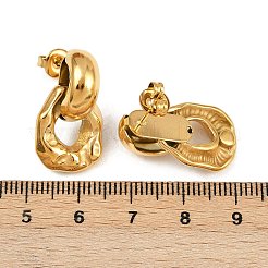 304 Stainless Steel Nuggets Stud Earrings&nbsp;EJEW-K268-33G