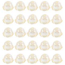 30Pcs UV Plating Acrylic Bead Caps&nbsp;PACR-TA0001-17D