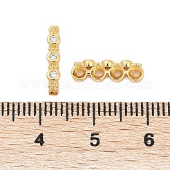Brass Micro Pave Clear Cubic Zirconia Spacer Bars&nbsp;LS-KK-P302-26G