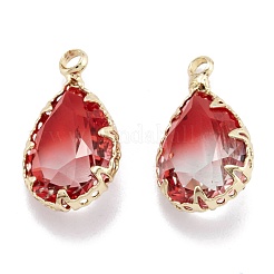 Two Tone Transparent Glass Pendants&nbsp;GLAA-F110-02A