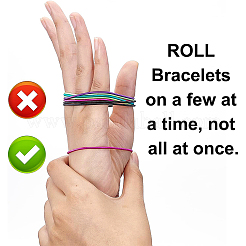 60Pcs 6 Colors Spring Bracelets Set&nbsp;TWIR-BC0001-42