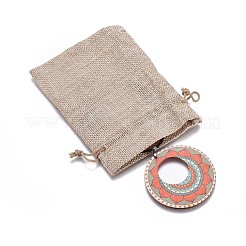 Wood Pendant Necklaces&nbsp;NJEW-JN02326-M