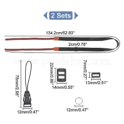 Polyester Camera Neck Straps&nbsp;FIND-WH0129-36B