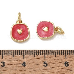 Brass Enamel Pendants&nbsp;KK-CBA5585-08G
