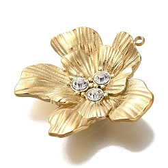 Ion Plating(IP) 304 Stainless Steel Crystal Rhinestone Pendants&nbsp;STAS-P371-055G