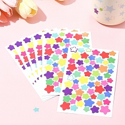 4 Bags Star Pattern DIY Paper Picture Stickers&nbsp;AJEW-FS0001-16