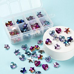 120Pcs 8 Style Electroplate Glass Pendants&nbsp;GLAA-LS0001-04