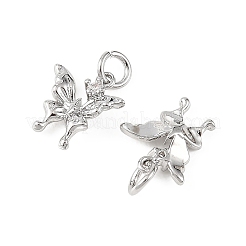 SHEGRACE Brass Micro Pave Clear Cubic Zirconia Charms&nbsp;XGRQ4N912-724P