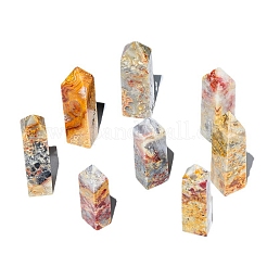 Natural Crazy Agate Pointed Prism Bar Home Display Decoration&nbsp;G-PW0007-106