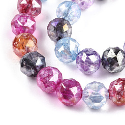 Transparent Electroplate Glass Beads Strands&nbsp;EGLA-N006-077I