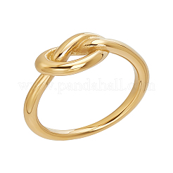 1Pc Stainless Steel Knot Finger Rings for Women&nbsp;RJEW-LP0001-21