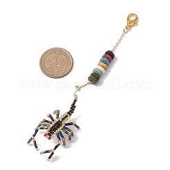 Scorpion Glass Seed Beads Pendant Decoration&nbsp;HJEW-MZ00121