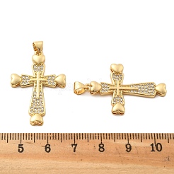 Brass Micro Pave Cubic Zirconia Pendants&nbsp;KK-R229-10G-A