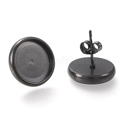304 Stainless Steel Stud Earring Settings&nbsp;STAS-I162-02E-B