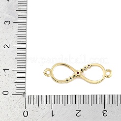 Brass Micro Pave Colorful Cubic Zirconia Infinity Connector Charms&nbsp;KK-Q028-65G