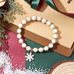 3Pcs Christmas Alloy Enamel Charm Bracelets&nbsp;BJEW-JB12407