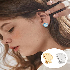 8Pcs 2 Colors 304 Stainless Steel Clip-on Earring Findings&nbsp;STAS-LP0001-45