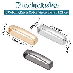 12Pcs 3 Colors Alloy Loop Keepers&nbsp;FIND-WR0010-67
