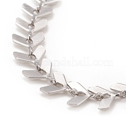 Enamel Wheat Link Chains Bracelet&nbsp;BJEW-P271-02P-04