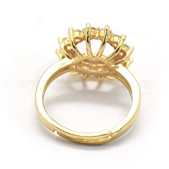 Brass Finger Ring Components&nbsp;KK-L184-51G