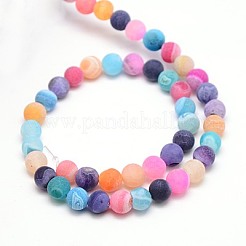 Natural Weathered Agate Beads Strands&nbsp;G-G589-6mm-09