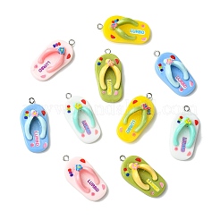 40Pcs 5 Colors Opaque Resin Pendants&nbsp;RESI-CJ0005-21