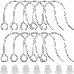 20Pcs 316 Surgical Stainless Steel Earring Hooks&nbsp;STAS-BBC0008-55P